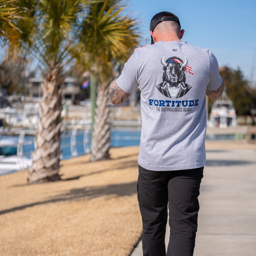 Fortitude Bison t-shirt Patriotic Collection