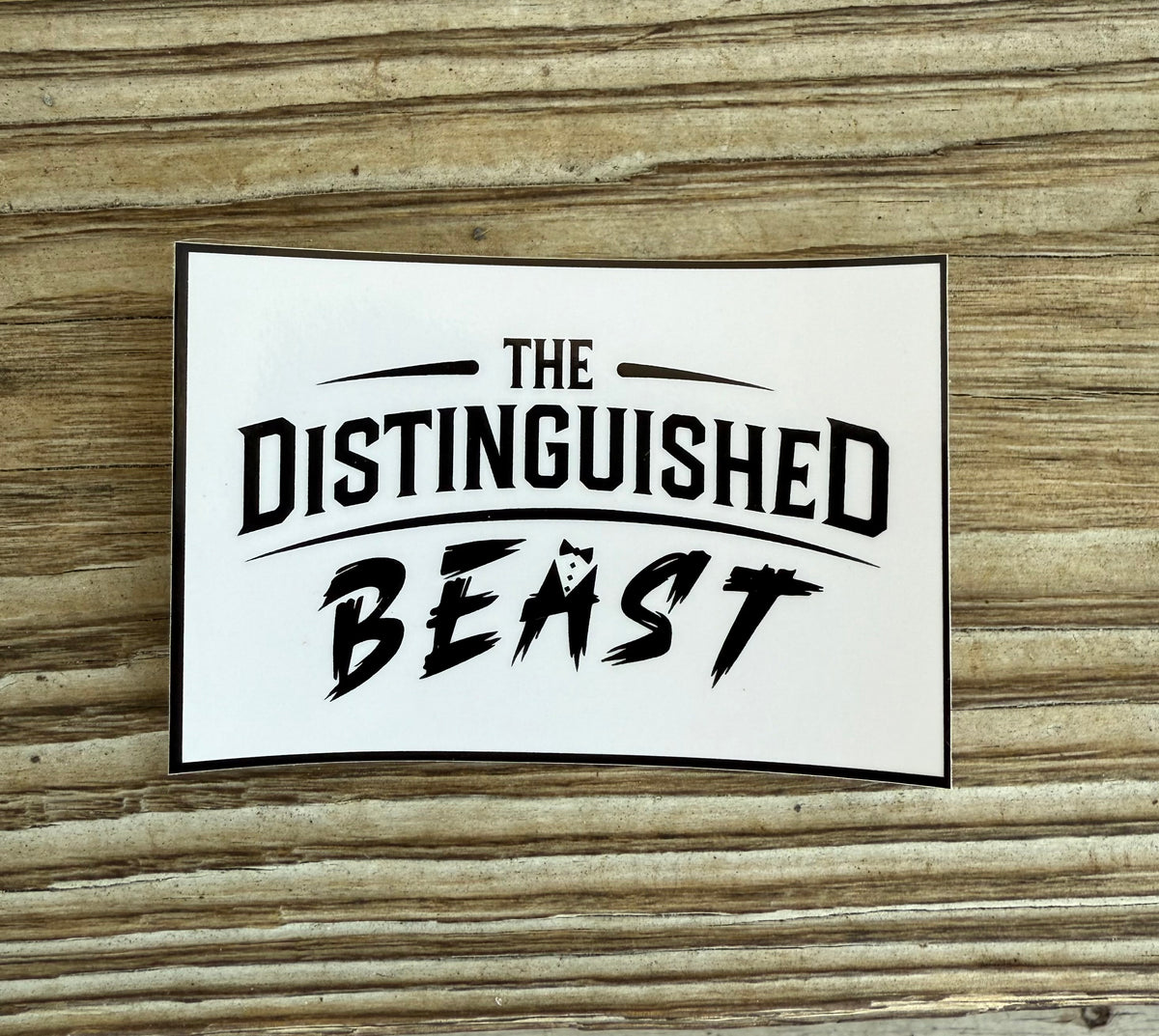 Distinguished Beast Script Vinyl Sticker