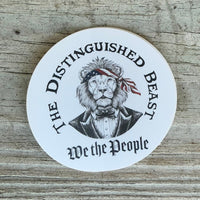 We The People Lion Vinyl Sticker