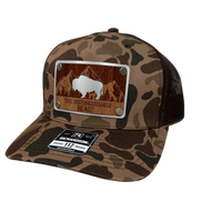 Wood Patch-Silver Plate-Bison hat