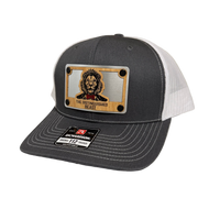 Lion Red Tie Wood Patch Hat