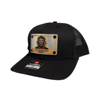 Lion Red Tie Wood Patch Hat