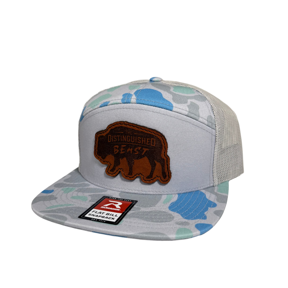 Bison Patch Camo 7-Panel hat