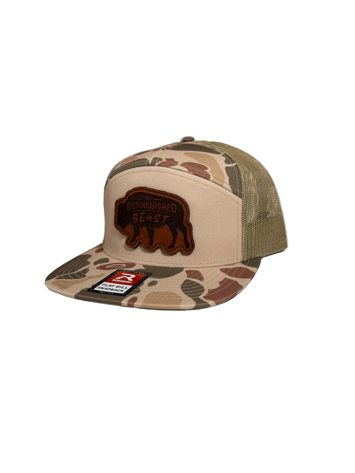 Bison Patch Camo 7-Panel hat