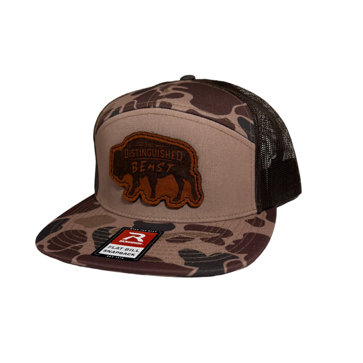 Bison Patch Camo 7-Panel hat