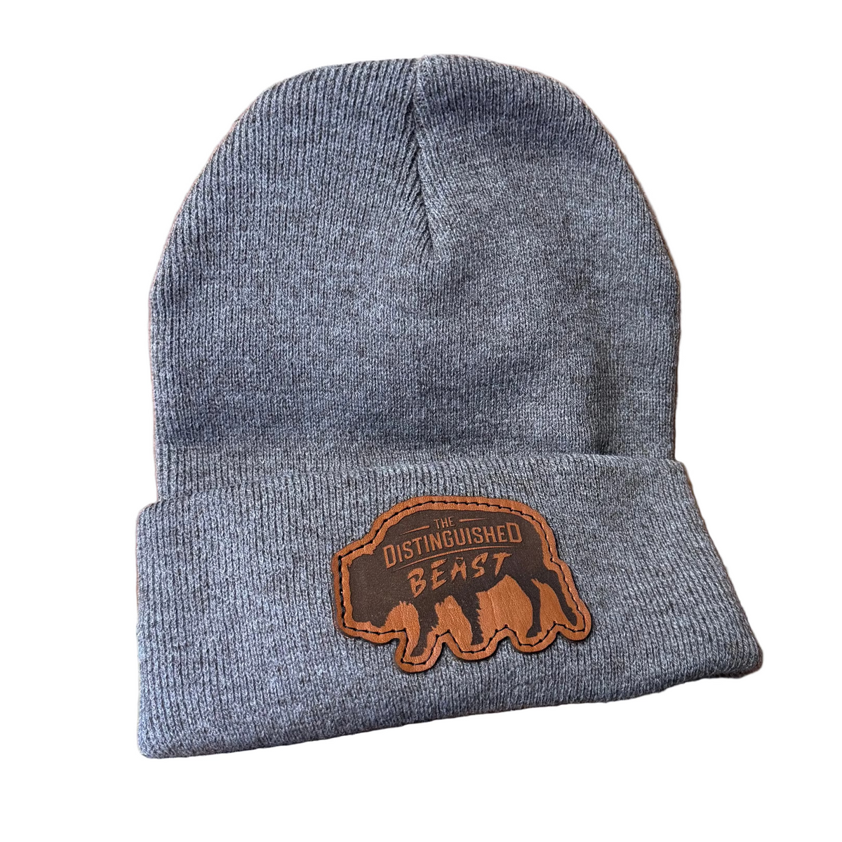 Cuffed beanies with bison patch