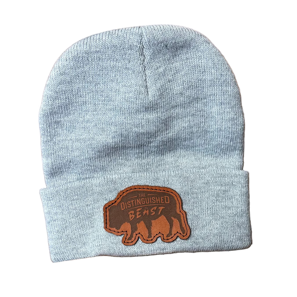 Cuffed beanies with bison patch