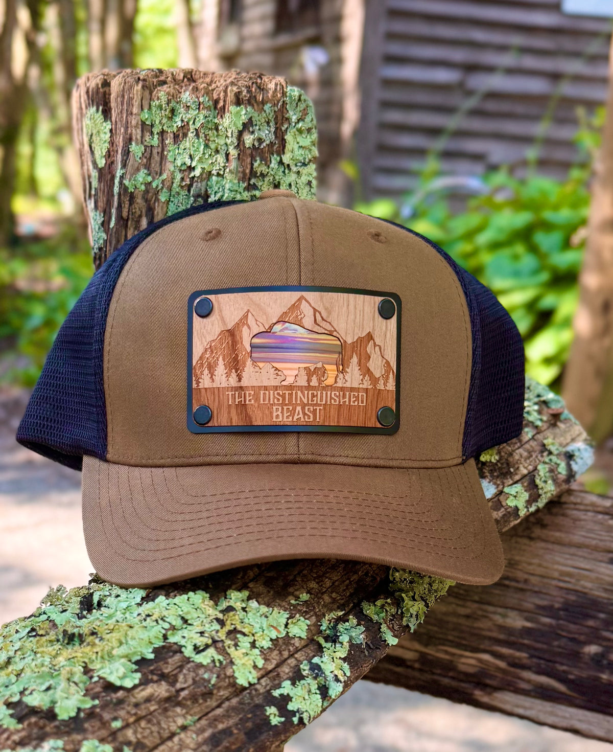 Wood Patch-Sundae Copper-Bison hat