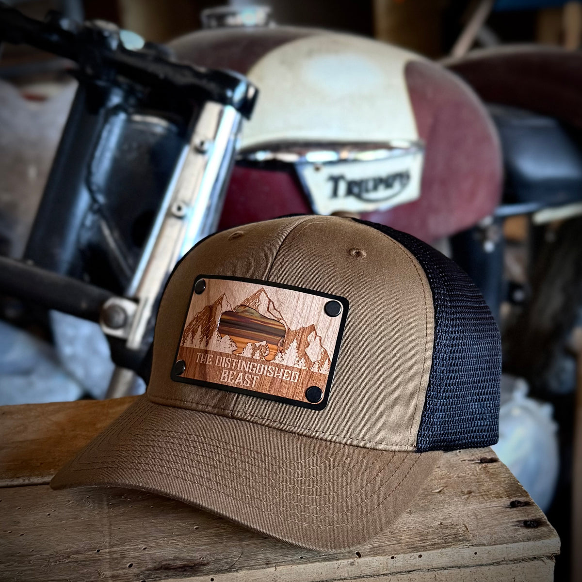 Wood Patch-Sundae Copper-Bison hat