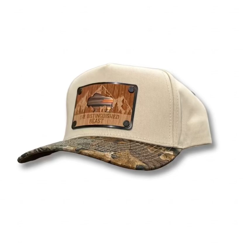 Wood Patch-Sundae Copper-Bison hat
