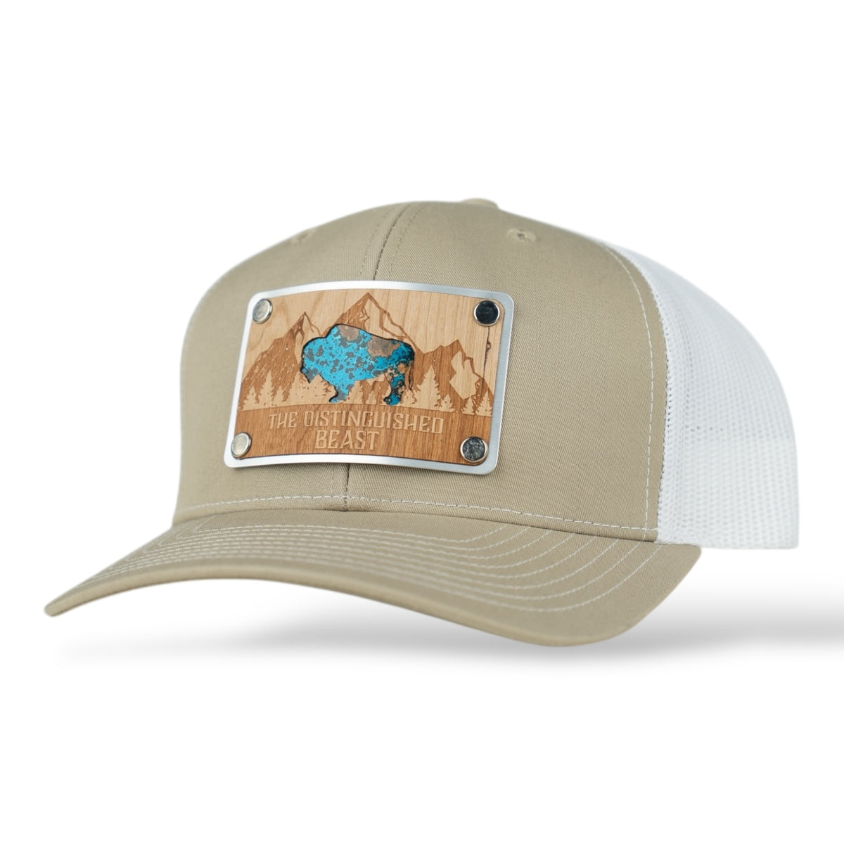 Wood Patch-Teal Copper-Bison Hat