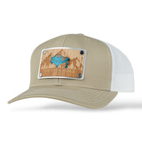 Wood Patch-Teal Copper-Bison Hat