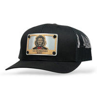 Lion Red Tie Wood Patch Hat