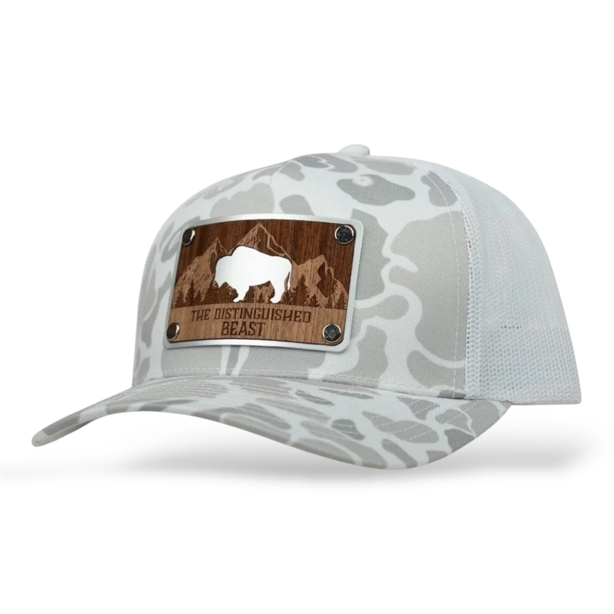 Wood Patch-Silver Plate-Bison hat