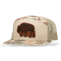 Bison Patch Camo 7-Panel hat