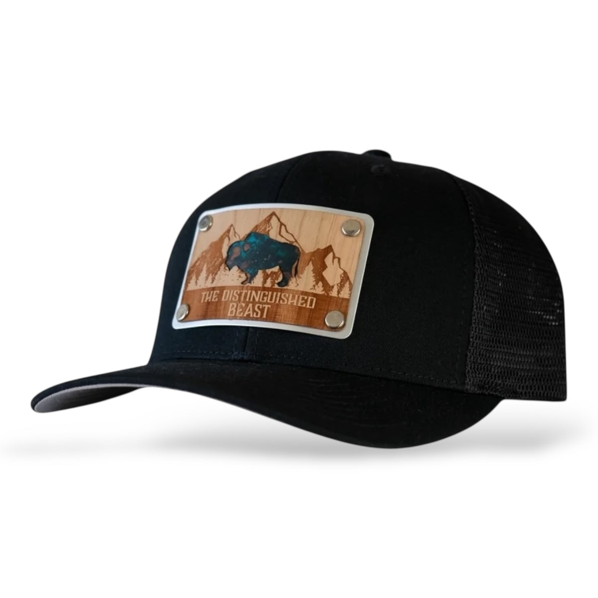 Wood Patch-Teal Copper-Bison Hat